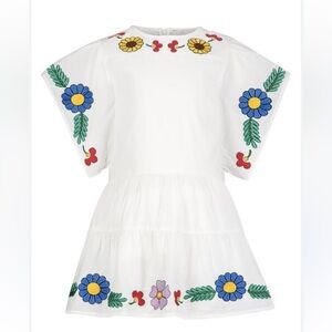 STELLA MCCARTNEY white embroidered flower girls 14+ KIDS dress